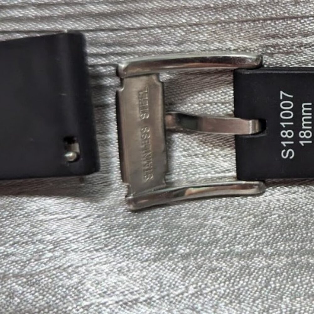 Fossil Spare Watch Strap Black Silicone